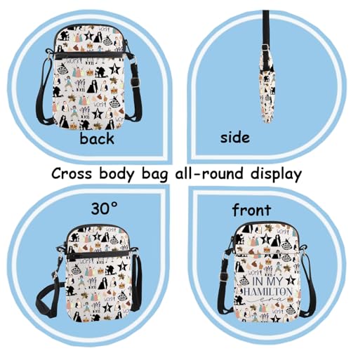 TSOTMO Musical Gift Hamilton Broadway Fans Gift In My Hamilton Era Crossbody Bag for Musical Lovers Broadway Musical Gift (Musical cross) - Image 6