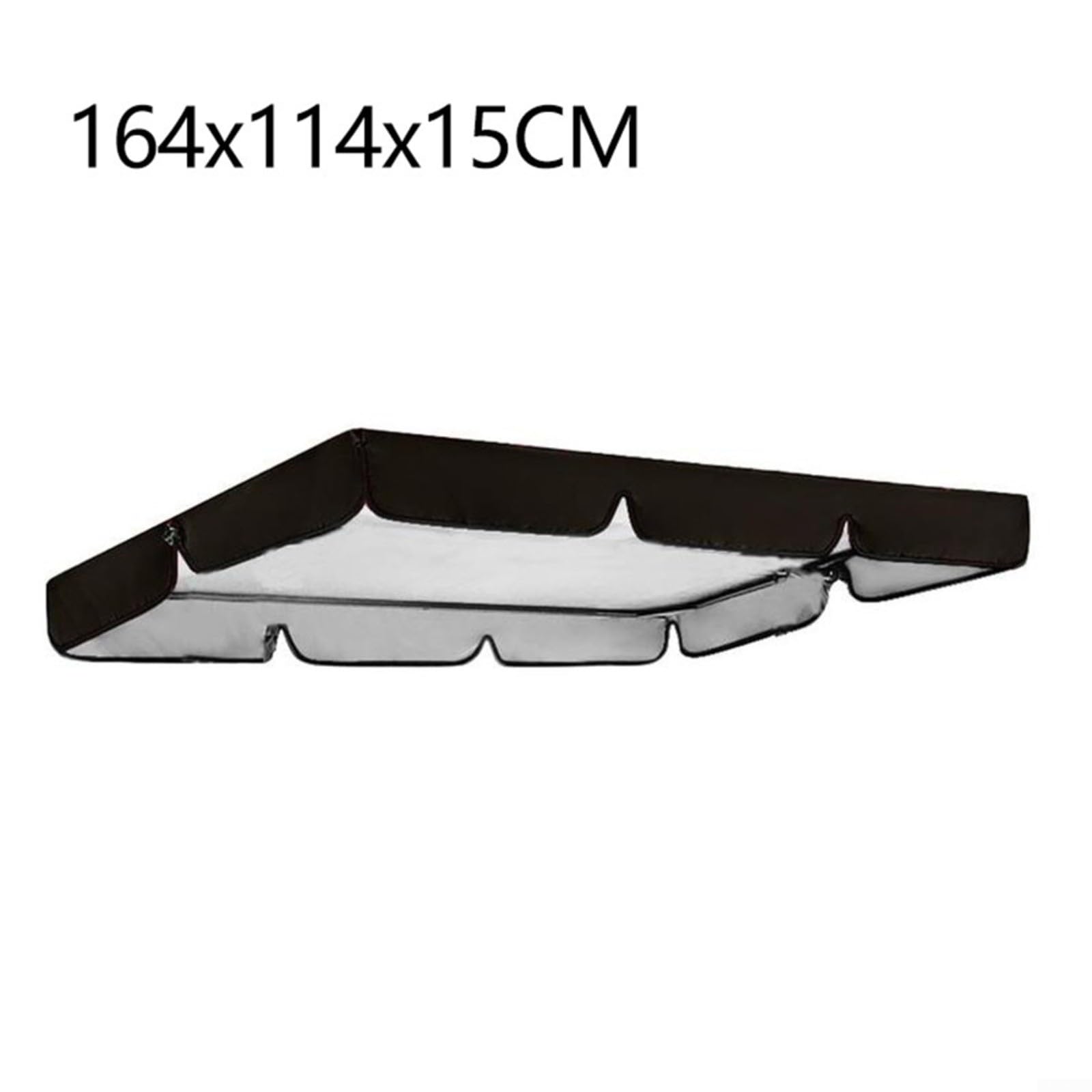 Copertura Per Dondolo Da Giardino - Baldacchino Impermeabile 164x114 Cm, Poliestere, Per 2/3 Posti - Foto 5