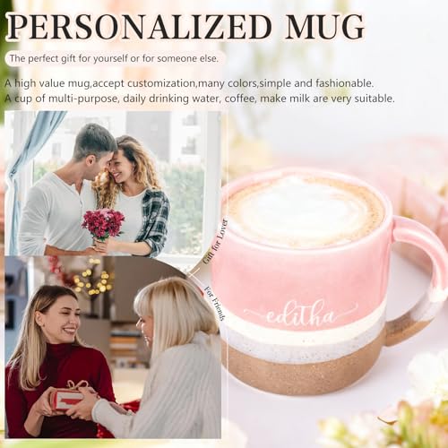 Taza de cerámica personalizada de 14 oz con grabado miniatura 3
