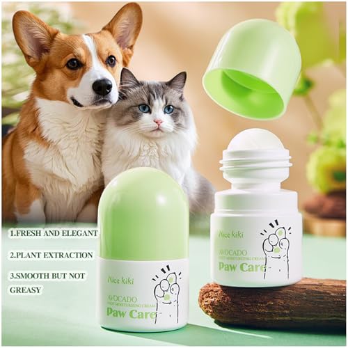Image of Dog Paw Pad Balm Roll-On Balm Dog Elbow Protector Paw Care Non-Greasy for Cracked Dry & Damaged Paws