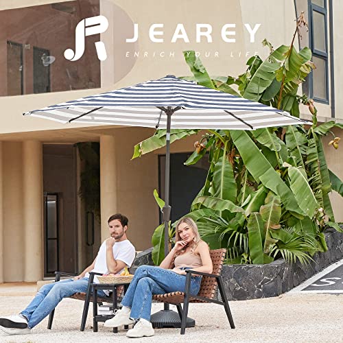 Image of JEAREY 9FT Outdoor Patio Umbrella Outdoor, Market Umbrella 8 Sturdy Ribs UV Protection Waterproof for Garden