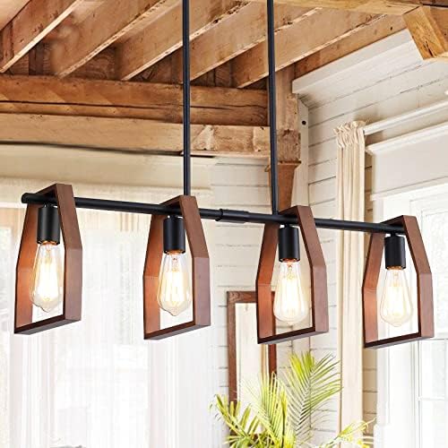 mavcadonf Kitchen Island Lighting, 4Light Adjustable Dining Room Light