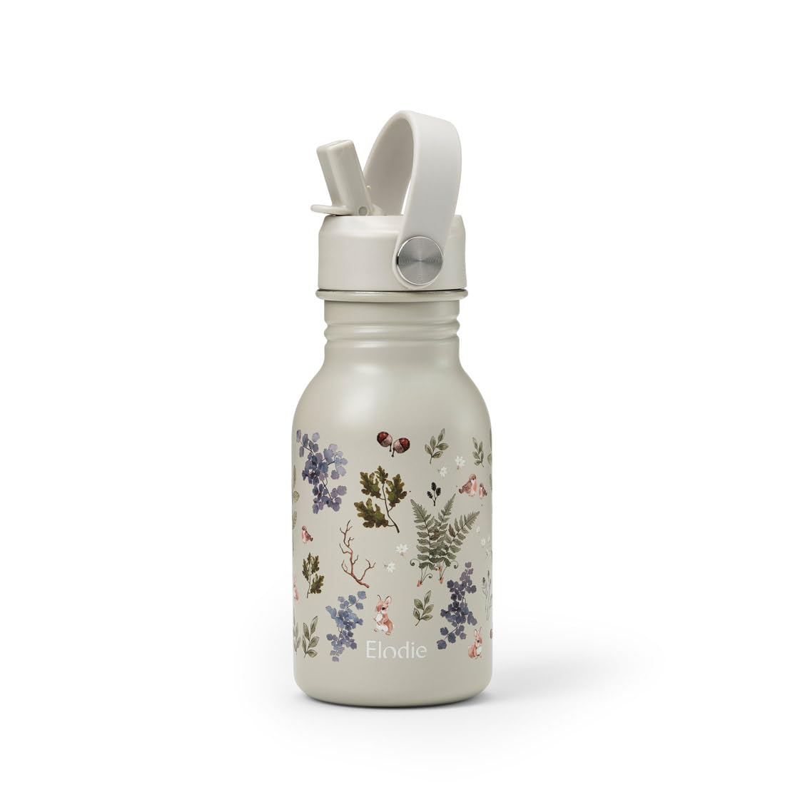 Elodie Details Kids' Stainless Steel Bottle with Straw, Fairytale Forest, 350 ml