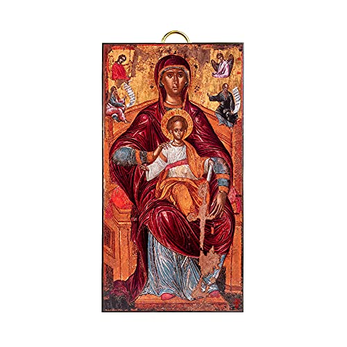 Artis Premium Replicas Virgen María y el niño entronizados, icono del siglo 16 (10x19,2 cm)