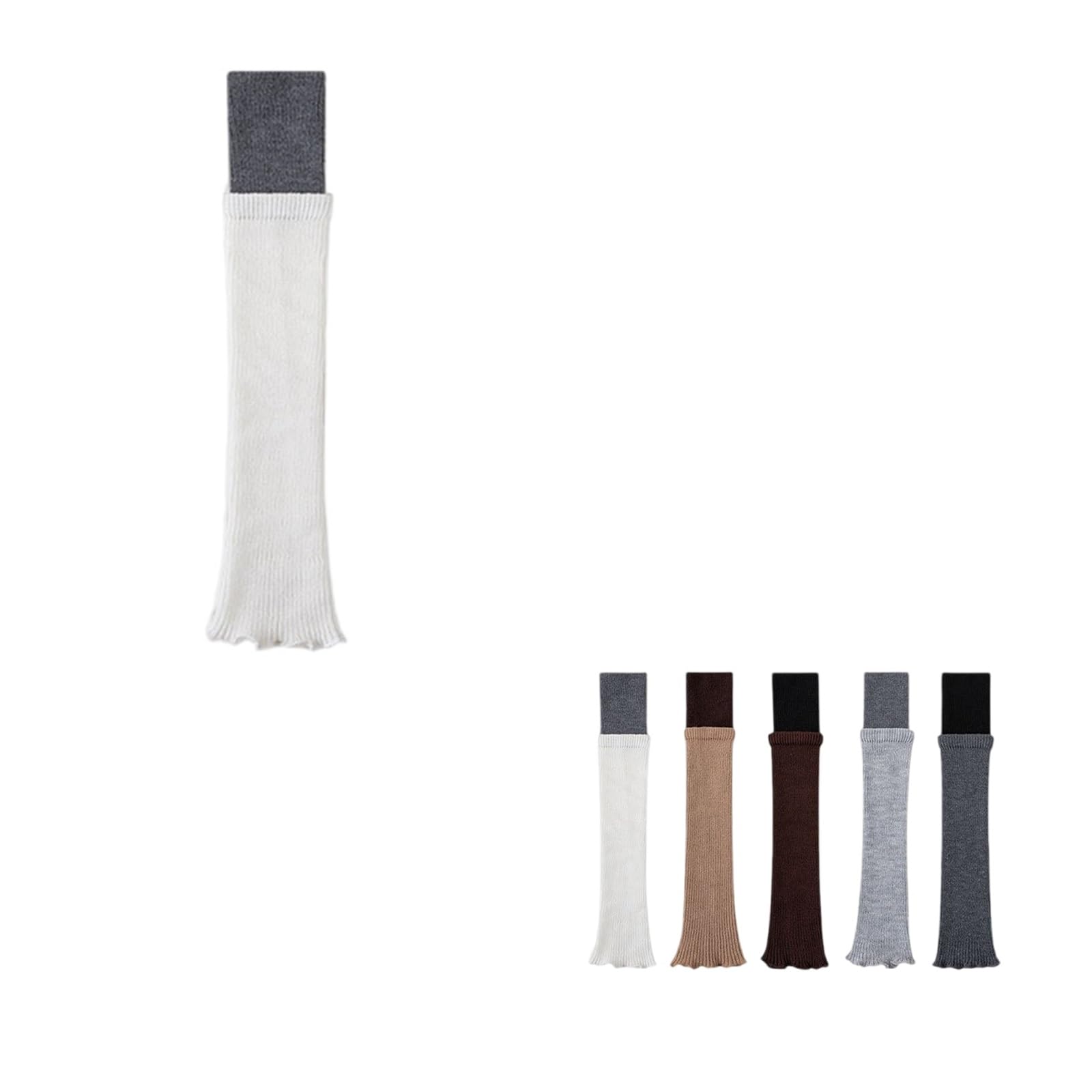 Chaussettes hautes au genou en maille blanche idéales avec des bottes d'automne