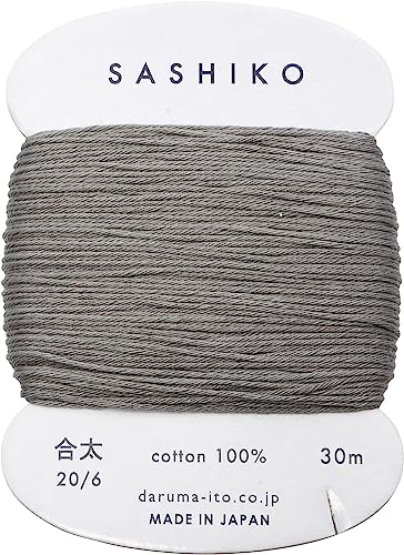 Sashiko Thread - Daruma - Peso Medio/Regular - Tarjetas de 30 m (Gris Oscuro # 229) miniatura 1