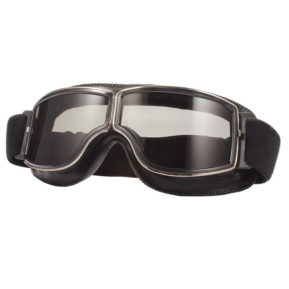 Retro Pilot Motorcycle Goggles Fog-proof Warm Riding Goggles ATV Bike Motocross Glasses Safety Goggles