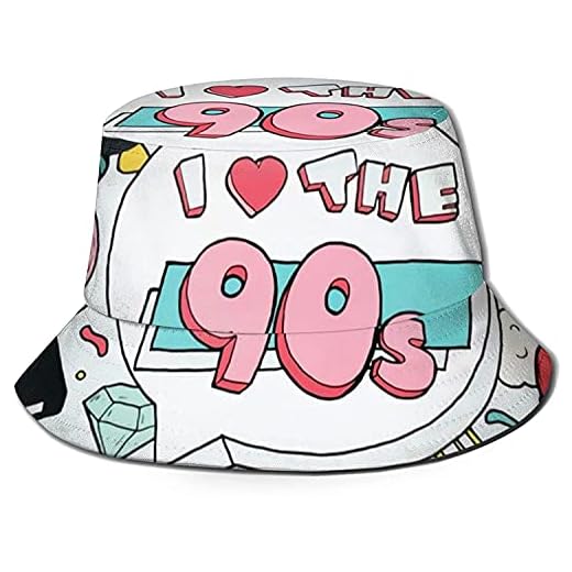 KEROTA Blommor och vulkaner med dinosaurie vuxen fiskarhatt hink hatt vikbar strandhatt män kvinnor tonåringar-I Love The 90-tal 20