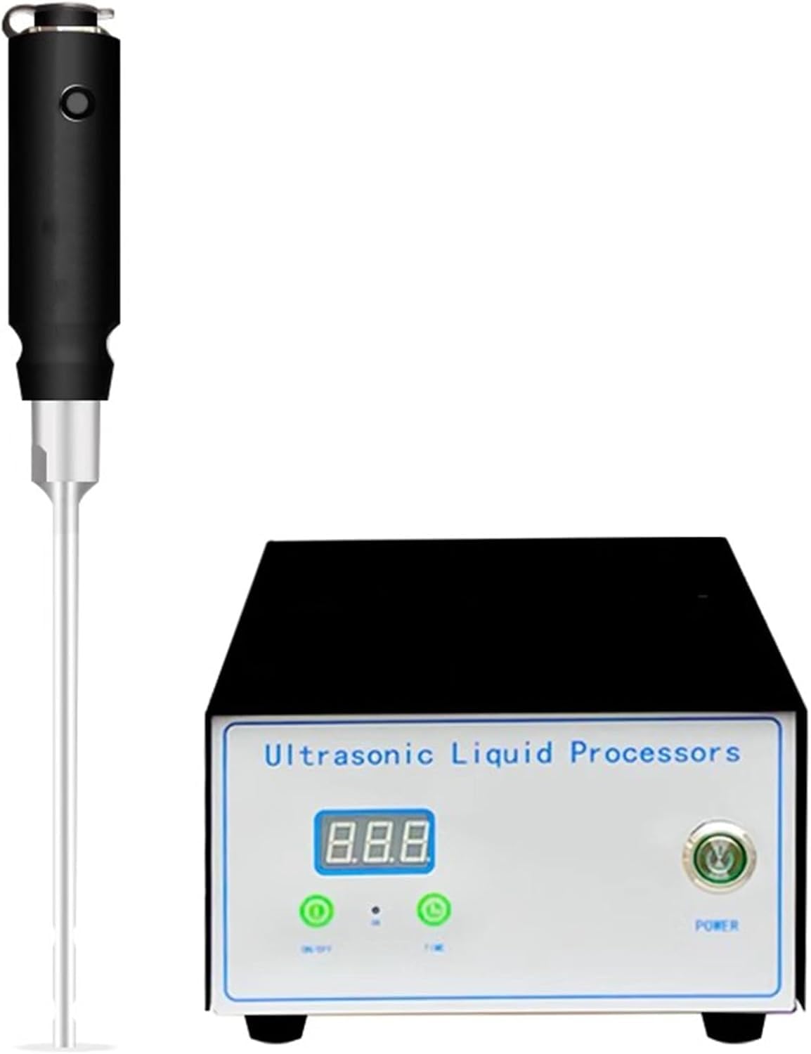 Homogeneizador ultrasónico, procesador sonicador de laboratorio con sonda de aleación de titanio, 10 mm de diámetro, 280 mm de longitud, mezclador disruptor celular para una emulsificación eficiente