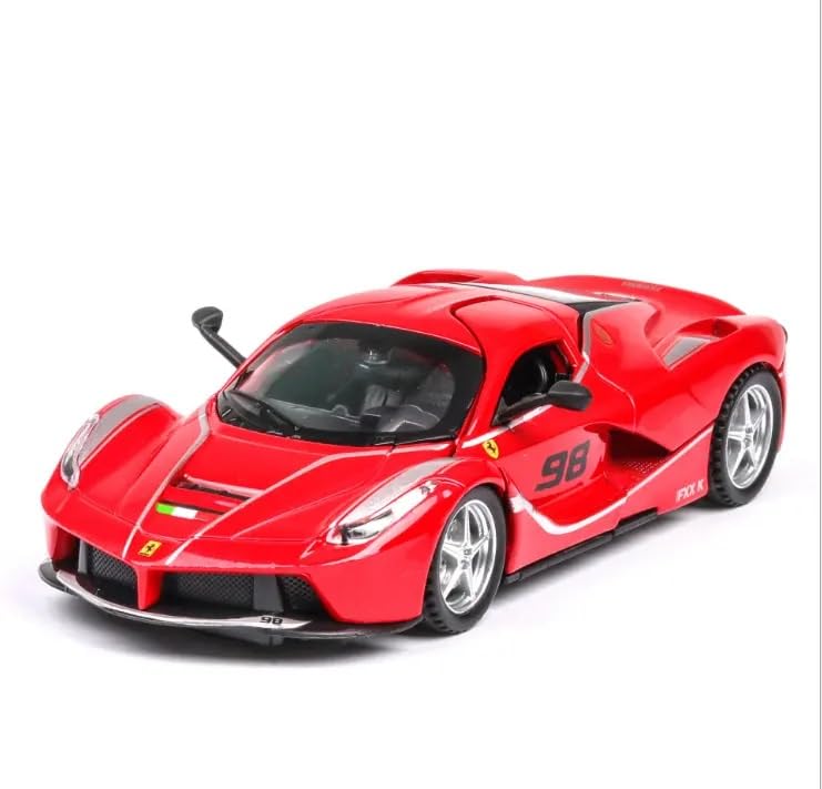 Image of 1:32 Ferrari FXX K Toy Car Diecast Metal Pull Back Car - 4 Openable Doors with Sound & Light | Perfect Toy & Gift for Kids 【Red】