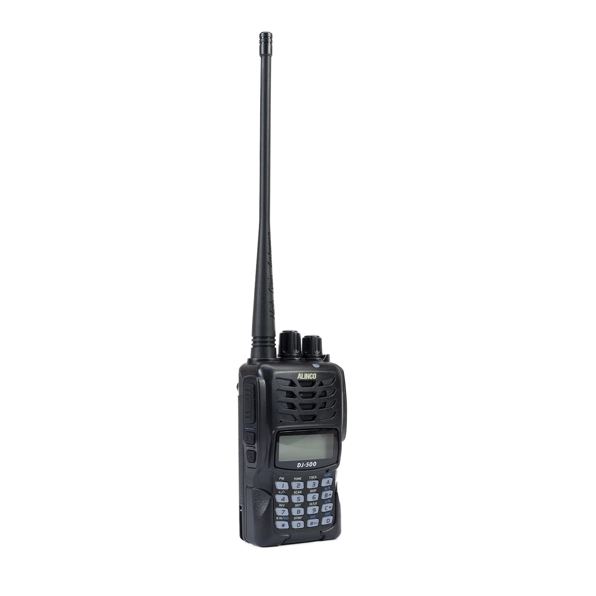 Emisora de Radio portátil VHF/UHF Alinco DJ-500-E, Potencia Regulable, 200CH, 1500mAh, Talk Around, VOX, Tot, CTCSS, DCS, Radio FM