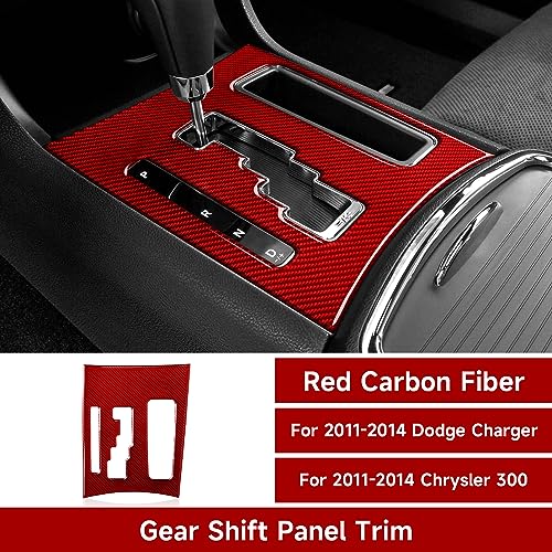 Image of Car Gear Shift Panel Decals for 2011 2012 2013 2014 Chrysler 300 / 300C / 300S / Limited /Base Accessories Carbon Fiber Interior Stickers
