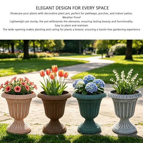 Pots de fleurs romains rétro pour décorations de mariage et grandes allées