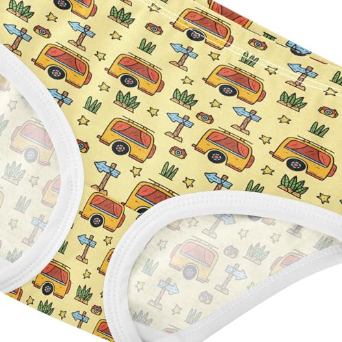 Girls' Underwear Desert Bus Cotton Stretch Comfort Toddler Panties4