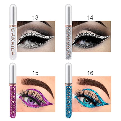 Evpct 8 Colors Liquid Glitter Eyeliner Liquid Sets Glitter Eye Liners For Women Liquid White Silver Rose Gold Pink Liquid Sparkly Glitter Eyeliner thumb #4