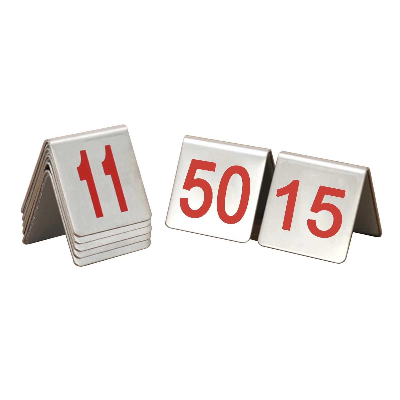 Placas For Números De Mesa, Placas For Números De Mesa De Doble Cara De Acero Inoxidable