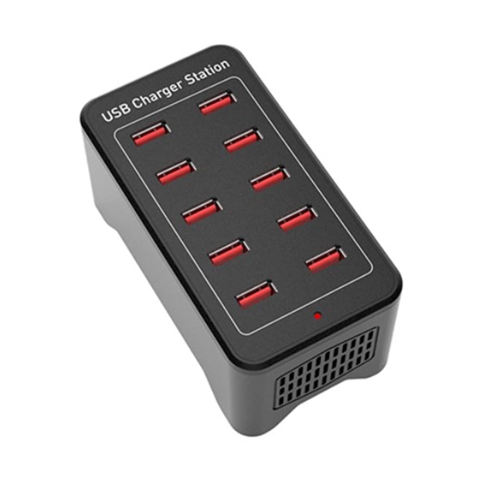 Stazione di Ricarica USB, caricabatteria da Parete Intelligente con 12 24 60 Porte, Stazione Rapida for più dispositivi Caricabatterie Sicuro(10 Port USB 50W)