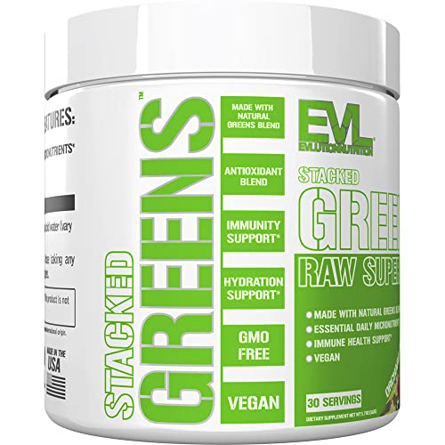Evlution Nutrition Stacked Greens - Raw Superfood - Made with Natural Greens Blend + Essential Daily Micronutrients - Immunity + Hydration Support - Vegan & GMO-Free - 30 Servings - Orchard Apple - Image 4