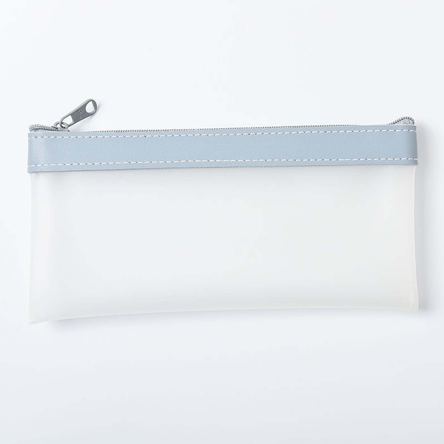 HABUAETY Small Pencil Pouch Makeup Transparent Cortical Pen Bag Women Office Stationery Comestic Bag