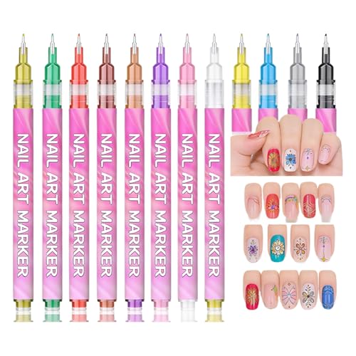 Stylo nail art coloré anti-bavure pour tracer sans rater vos motifs