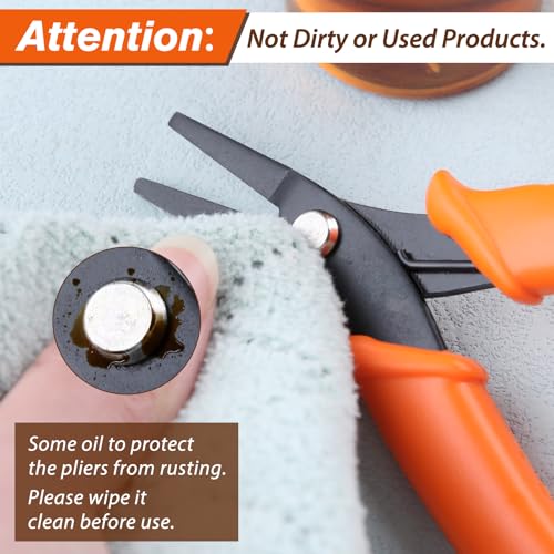 Image of 5.5 Inch Thin Flat Nose Pliers With Smooth Jaw - Precision Jewelry and Craft Making Tool for Wire Straightening - Duck Billed, Chain Nose, Micro Pliers