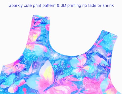 Image of Domusgo Gymnastics Leotards for Girls Sparkly One Piece Biketard Size 1-10Y