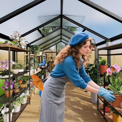 image for GarveeLife 6x10 FT Greenhouse for Outdoors, Polycarbonate Greenhouse w