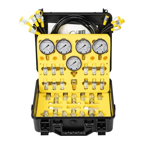 Hydraulic Pressure Test Kit with Gauges and Hoses