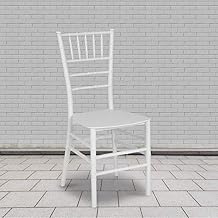 BizChair 2 Pack White Stackable Resin Chiavari Chair - Banquet and Event Furniture