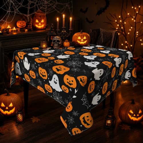Mantel de Halloween rectangular impermeable blanco 140x180 cm para decoración 3