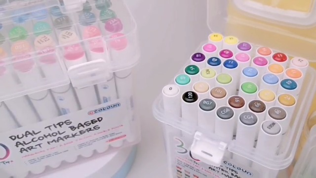 FROKO 36 Colors Alcohol Markers Set - Dual Tip Art Markers With Case For Drawing & Coloring