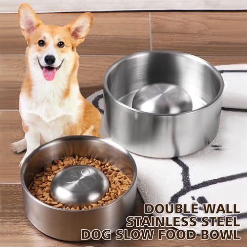Slow Feeder Hundenapf Einfügung,Anti Schling Napf Anti Choke Große Hundenäpfe Kieselgel Slow Feeder Bowl für Hunde Fressnäpfe für Hunde Zubehör,Entlastet die Verdauung (Hundenapf)