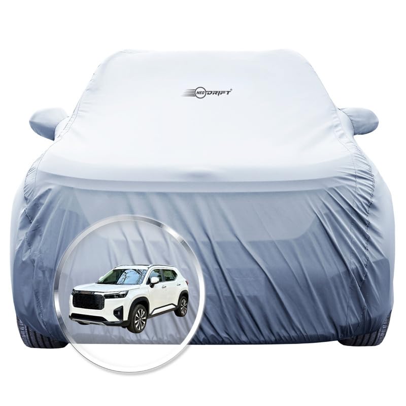 Image of NEODRIFT 'SilverTech' Car Cover for Honda Elevate (100% Water-Resistant, All Weather Protection, Tailored Fit, Precision-Fit & Breathable Fabric) (Colour: Silver)