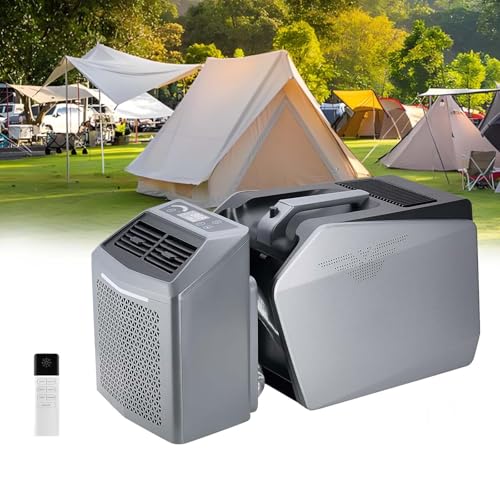 aromaoveite Aire Acondicionado Split | Aire Acondicionado Portátil 4 En 1, Compresor, Incluye Control Remoto, Ultrasilencioso, Ideal para Habitaciones De hasta 110 Pies Cuadrados, Camping