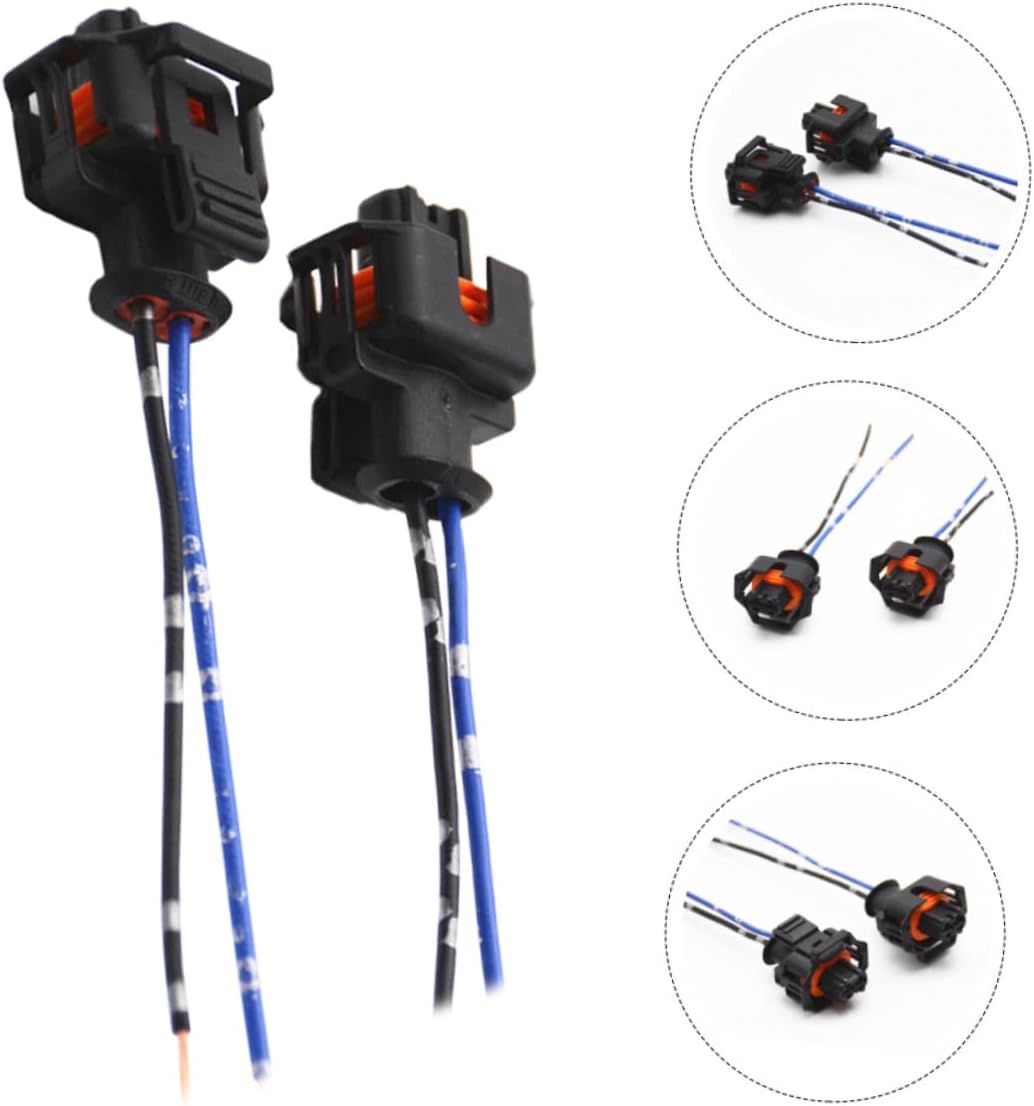 SOLUSTRE 4Pcs Fuel Injector Connector Plug Durable High Heat Resistant Adapter for Easy Plug and Play Installation Cars Ergonomic Design for Reliable Performance