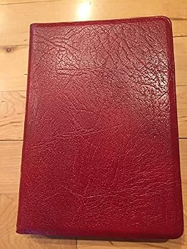 Bonded Leather Holy Bible - Red Letter - Verse Reference - Jewel Edition - Red Calfskin Bonded Leather Lined Book