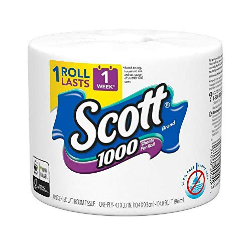 Scott Toilet Paper 1 roll 1000 sheet 104.8 ft.