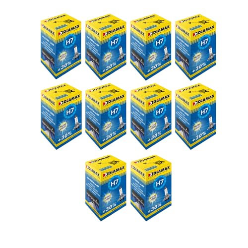 DIAMAX E2013L - Lampadina a incandescenza H7 per auto, 12 V, 55 W, PX26d, confezione da 10