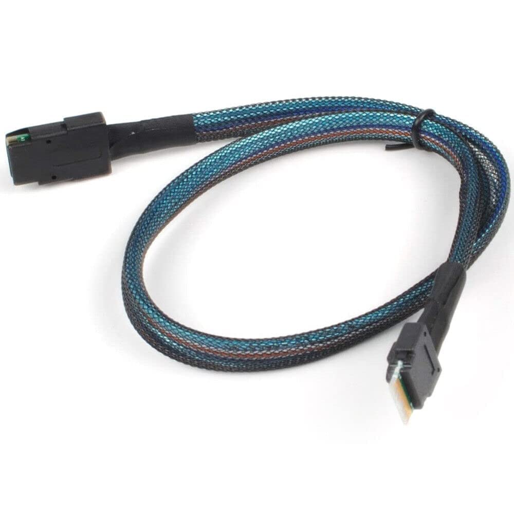 Mini SAS SFF-8087 to Slim SAS SFF-8654 4I High-Speed Server Connection Cable (1m,Black)