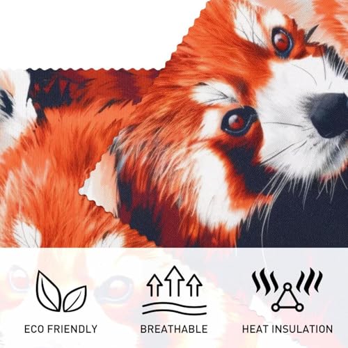 Sets de table panda rouge lavables pour décorer les repas des enfants