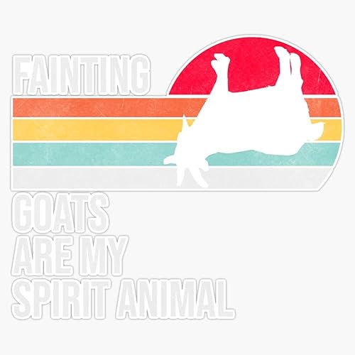 Fainting Goats Are My Spirit Animal - Divertida calcomanía de vinilo para amantes de las cabras, 5 pulgadas
