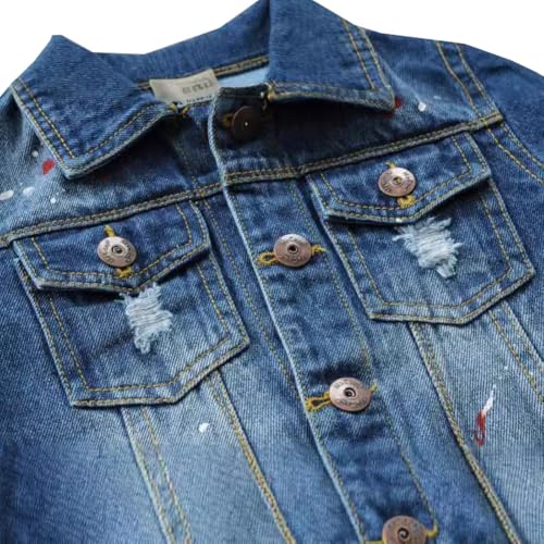 Kid Boys Girls Casual Hoodie Denim Jackets Long Sleeve Zipper Jeans Coat Button Down Cowboy Outwear4