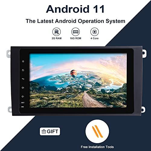pour Porsche Cayenne 2003-2010 Android 12 Double Din 8" Voiture Multimédia GPS Navigation Auto Radio Stéréo Voiture Auto Play/TPMS/OBD / 4G WiFi/Dab/SWC - Image 3