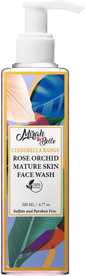 Rose Anti-Aging Face Wash - Skin Tightening, Wrinkles, Age Spots - Best for Men, Women - Natural, Organic - 200 ml