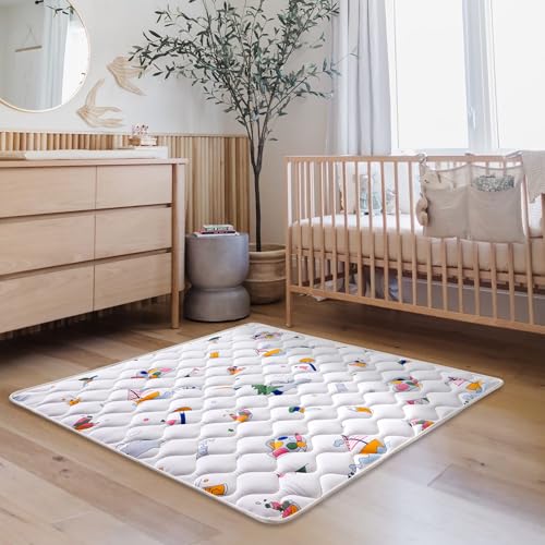 High-Density Foam Baby Play Mat, 50x50 Inches Thicken One-Piece Comfortable and Soft Playmat, Non Slip Machine Washable Floor Mat for Infants, Tapete para Bebes,Toddlers — view 5