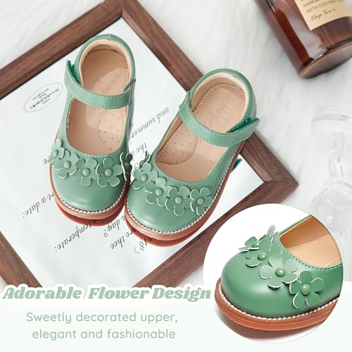 Image of Flaryzone Toddler Little Girl Mary Jane School Uniform Oxfords Flat Dress Shoes