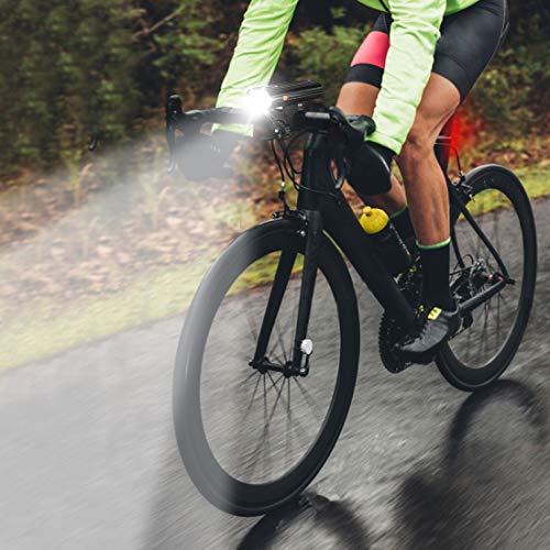 Te-Rich Rechargeable Bike Lights Front and Back - Ultra Bright Bicycle Headlight and Taillight Set, Quick Release Cycling Flashlight, Road/Mountain/City Bike Accessories for Men/Women/Kids