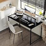 ODK 48 Inches Computer Desk for Home Office, Office Table for Small Spaces, Writing Desk with Headphone Hooks, Black - Image 4
