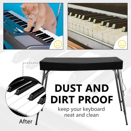 Housse anti-poussière pour clavier de piano avec verrou réglable