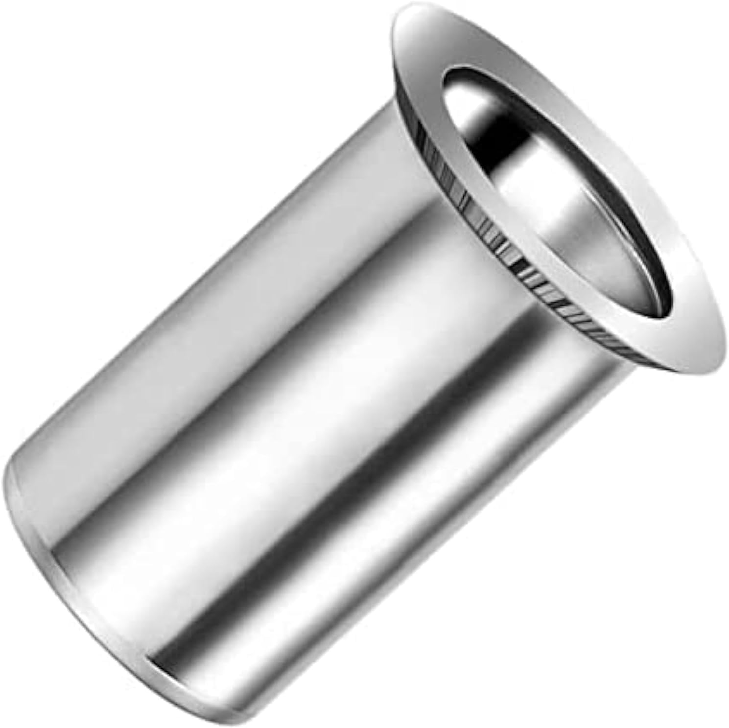 M8 Blind Rivet Nuts, Countersunk Head Round Body Open-Ended Threaded Insert, 8mm Nutsert, Zinc Plated Steel Rivnut, Rivsert for Steel, Alloy, Copper, Plastic, Fiberglass and Composite (5 pcs.)